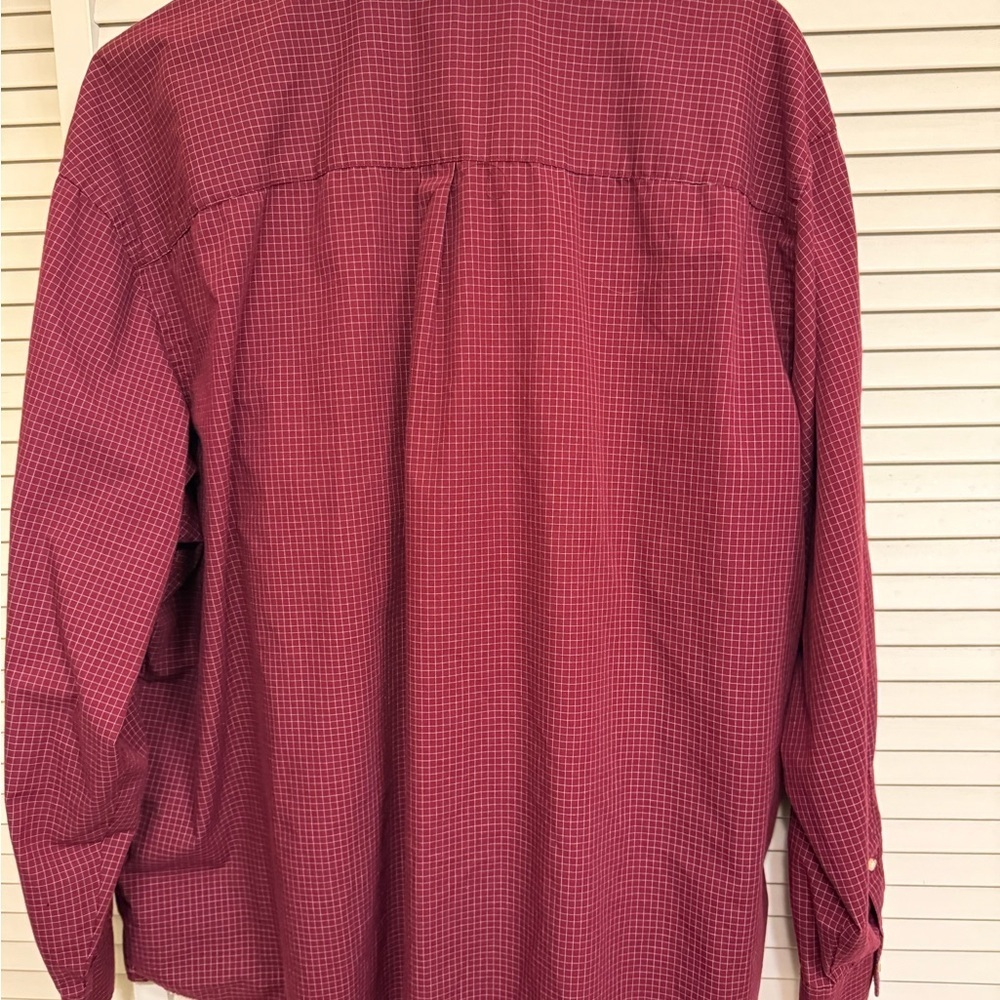 Van Heusen Men’s 3XL  Red Casual Button Down Shirt Long Sleeve - Picture 11 of 11